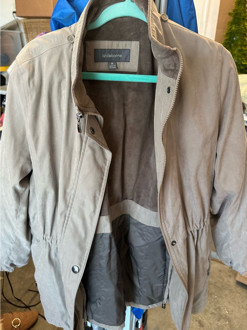 Liz Claiborne women Taupe Lightweight Jacket